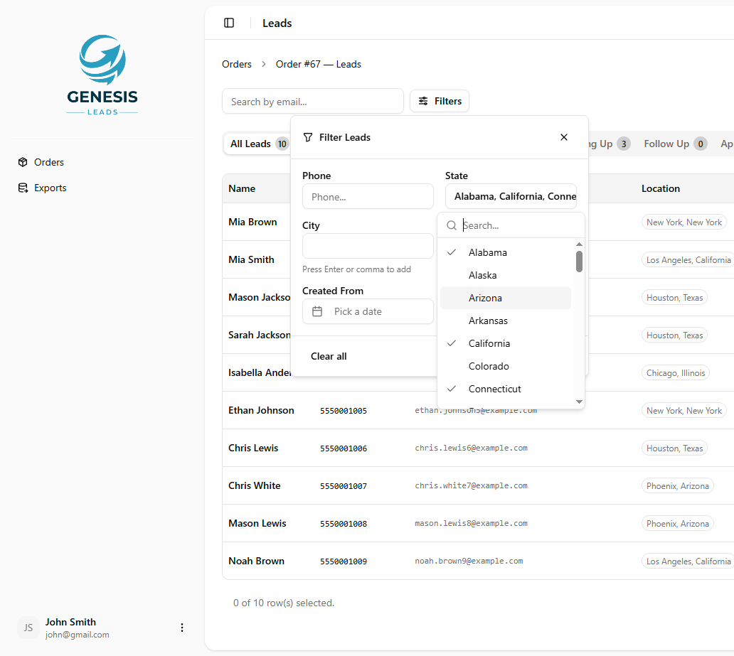 Smart Filtering & Search